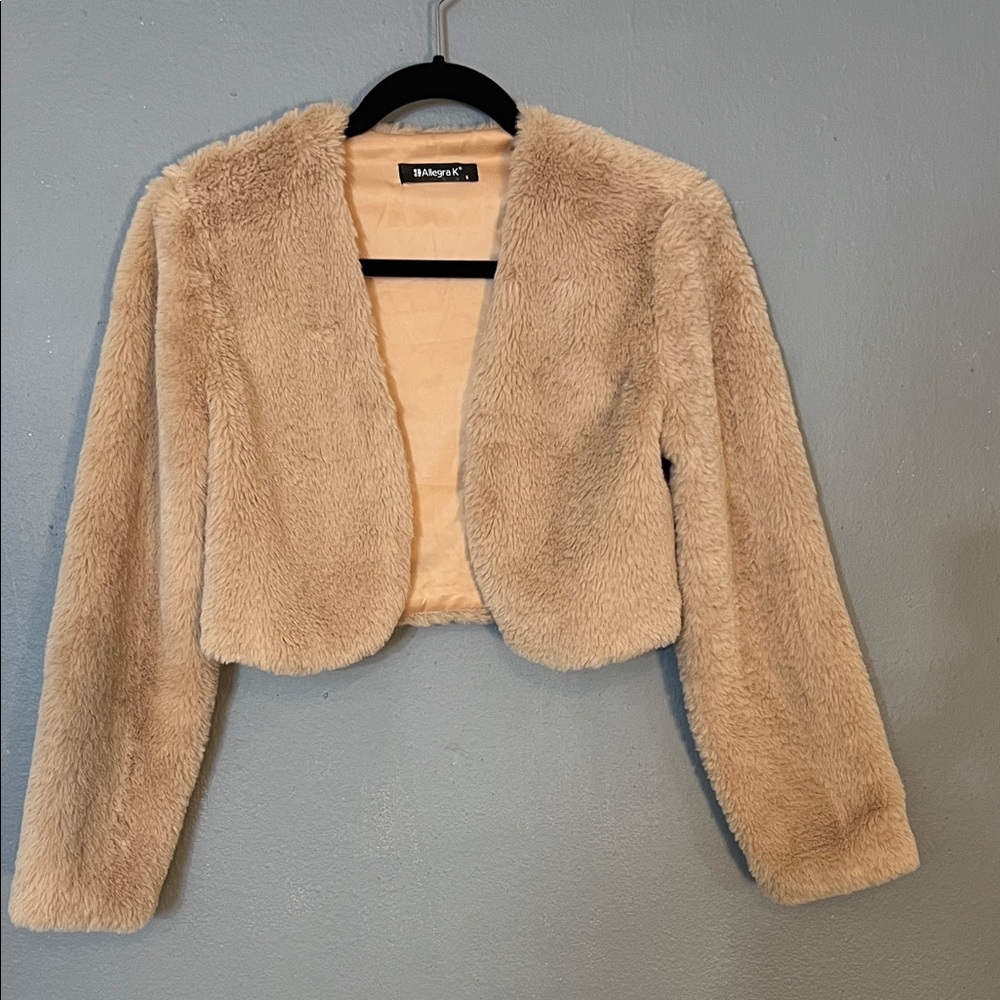 Soft Faux Fur Bolero Shrug Jacket